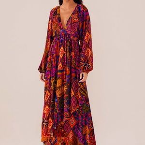 Farm Rio NWT Jungle Animals Tapestry Maxi Dress 🧡